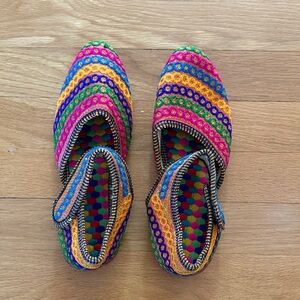 Handmade Vibrant Multicolor Embroidered Women's Flats